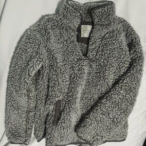 Altar'd State Cream Teddy Quarter Zip